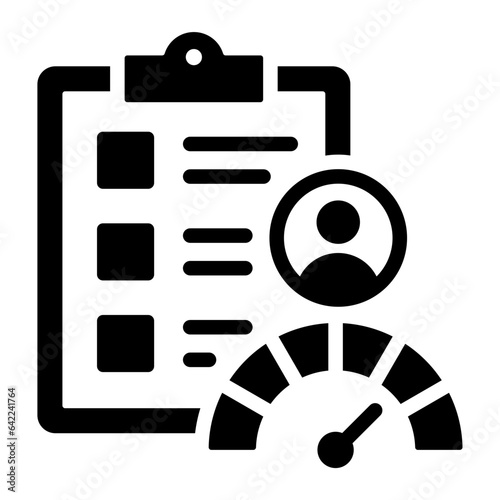 Performance Based Assessment Glyph Icon