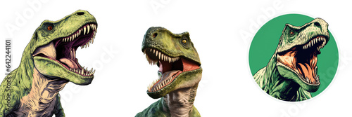 Green eating of the Tyrannosaurus transparent background photo