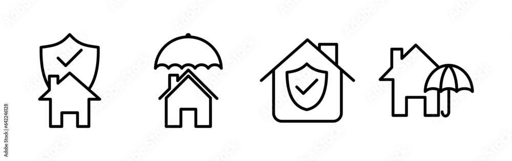 Home insurance icon vector. home shield protect logo Home insurance icon vector. home shield protect logo