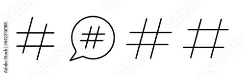 Hashtag icon vector. hashtag simbols
