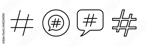 Hashtag icon vector. hashtag simbols