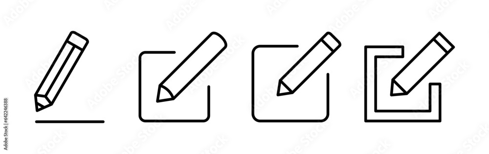 Edit icon vector. edit document sign and symbol. pencil Edit icon vector. edit document sign and symbol. pencil