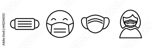 Face mask icon vector. medical Face Mask icon.