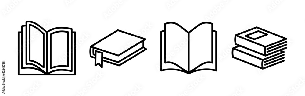 Book icon vector. Open book vector icon. Book icon vector. Open book vector icon.