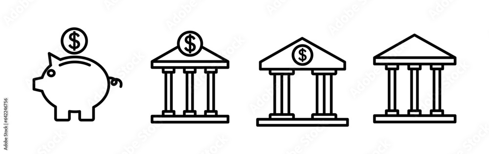Bank icon vector. bank icon symbol Bank icon vector. bank icon symbol