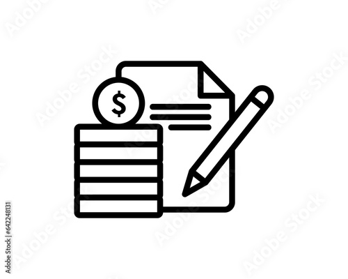 office administration Vector Design Icon outline on white background suitable for your website, display and design need