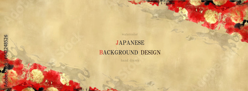 年賀状, 和柄, 和, 金箔, ベクター, 和紙, フレーム, 背景, 金, 水彩, 和風, 紙, ゴールド, お正月, 正月, 金色, 墨, 丸柄, デザイン, 水彩画, 雲, おしゃれ, 日本, レトロ, イラスト,