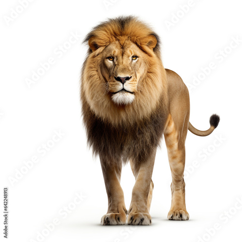 Lion on white background.