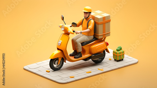 delivery isometric scene