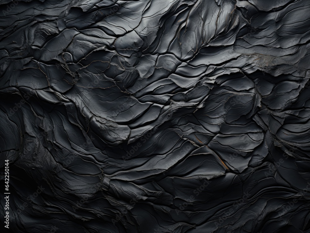 Obraz premium black charcoal wallpaper shaped like a wave can be use for can be used for presentations background luxury, elegant, modern