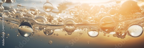 A Captivating Macro Shot of Water Bubbles Rising in a Clear Liquid, Creating a Sense of Dynamism and Movement