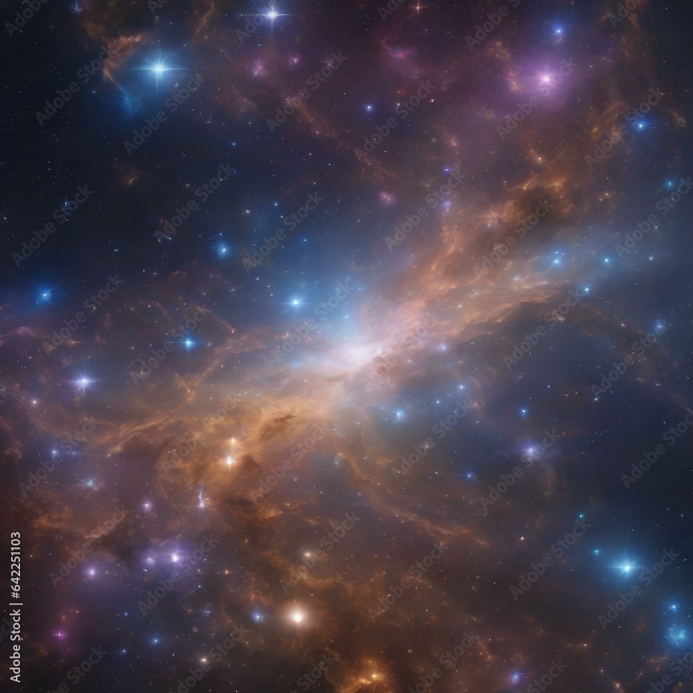 A cosmic dance of interconnected particles forming a surreal galaxy2