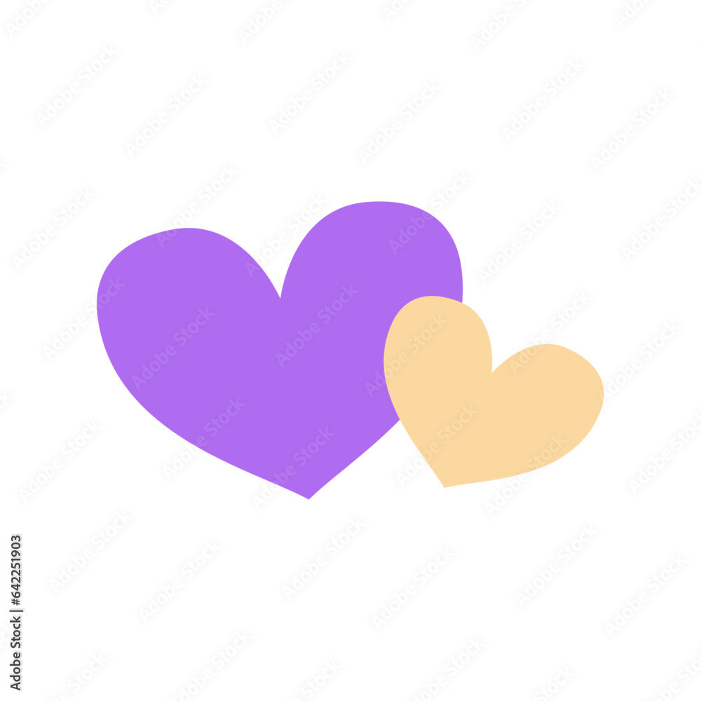 Vector heart icon color variations. heart symbol for your design. four color variations