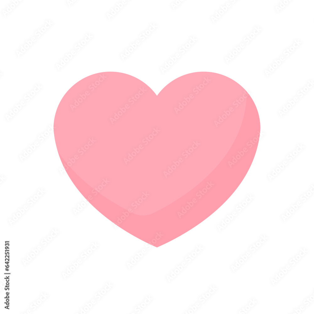 Vector red heart vector valentine's day symbol or social media emoticon concept