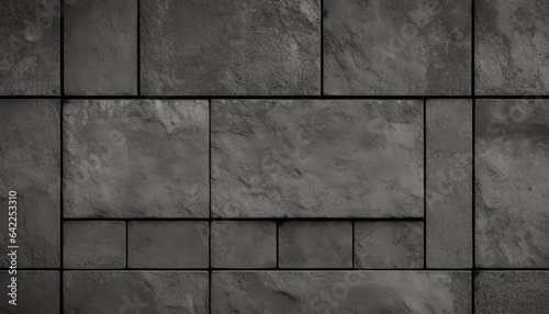 Dark grey cement brick modern wall style.