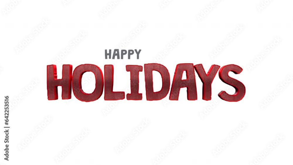 Cartoon Happy Holidays text on white gradient, motion abstract promo, winter and holidays style background Cartoon Happy Holidays text on white gradient, motion abstract promo, winter and holidays style background