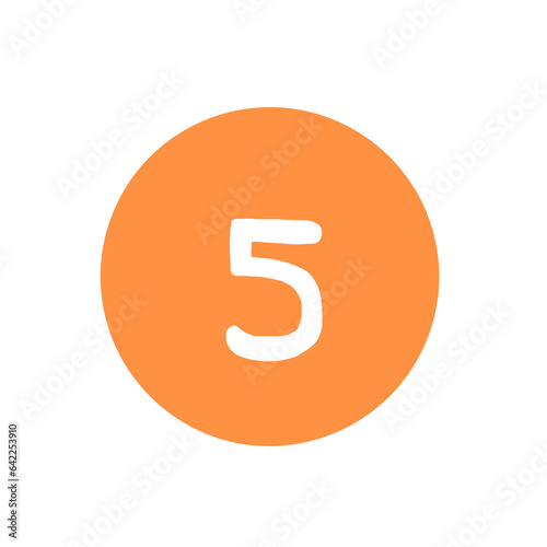 number five button