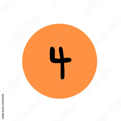 illustration of number four