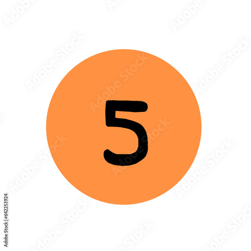 number five button