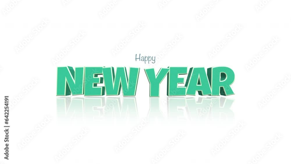Cartoon Happy New Year text on white gradient, motion abstract business, promo, holidays and winter style background Cartoon Happy New Year text on white gradient, motion abstract business, promo, holidays and winter style background