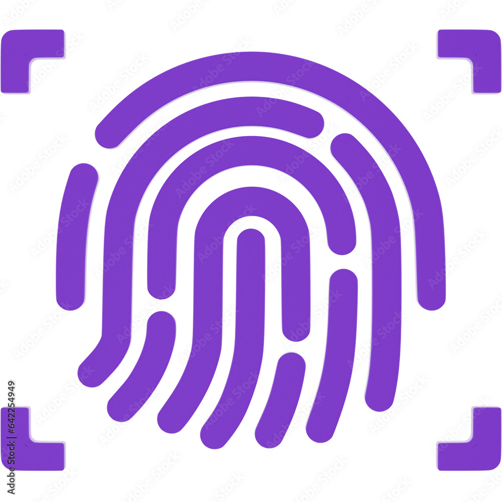Fingerprint Authentication 3D Icon Fingerprint Authentication 3D Icon