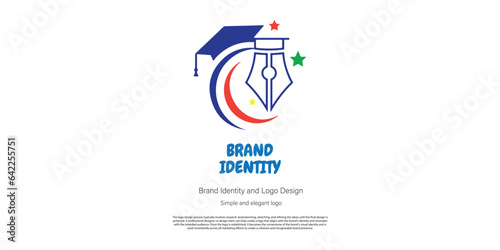 education and study logo design for graphic designer or web developer