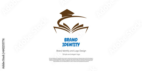 education and study logo design for graphic designer or web developer