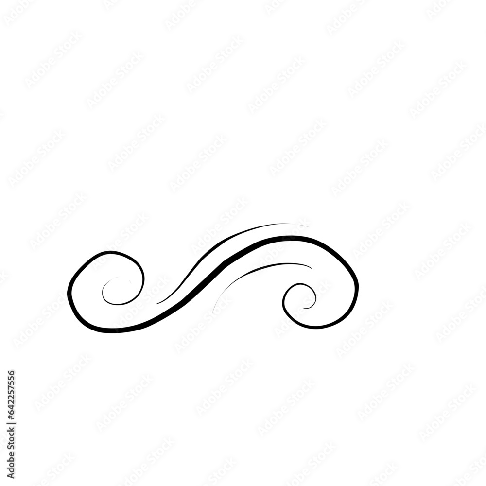 Ornamental curls, swirls divider and filigree ornaments vector illustration Ornamental curls, swirls divider and filigree ornaments vector illustration