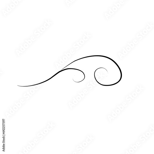 Ornamental curls, swirls divider and filigree ornaments vector illustration