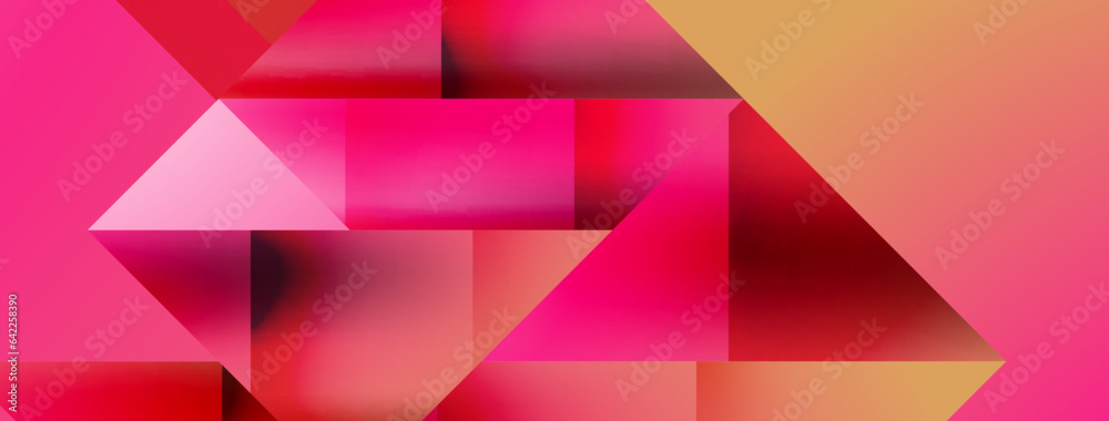 Vivid abstraction unfolds. Triangles in seamless harmony, composing dynamic geometric backdrop. Interplay of angles and hues forms captivating tapestry, evoking modernity and artistic allure Vivid abstraction unfolds. Triangles in seamless harmony, composing dynamic geometric backdrop. Interplay of angles and hues forms captivating tapestry, evoking modernity and artistic allure