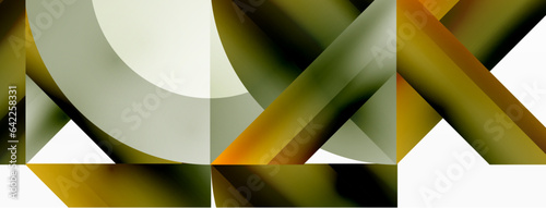 Minimalist marvel - squares and circles unite in harmonious geometry. Muted tones weave serene backdrop where structured tiles form dance of timeless elegance, epitomizing modern simplicity