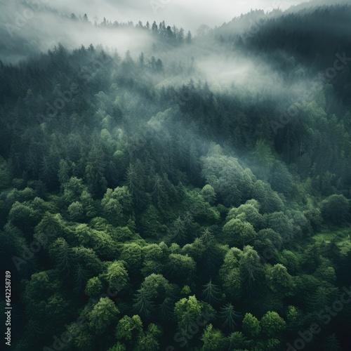 Forest view from above, AI generated Image © musa