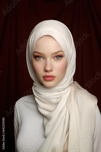 attractive young woman in hijab