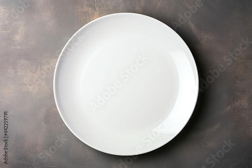 empty plate on table