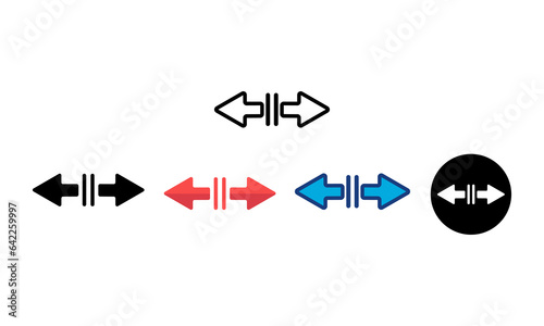 Variety of expand or contract icon illustrations for versatile design projects, showcasing flexibility, scalability, and adaptability concepts effectively.