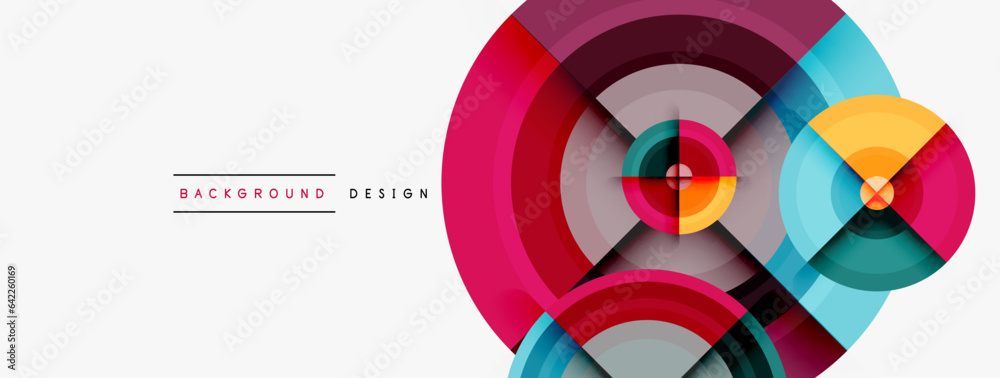 Fototapeta premium Circle pattern background. Abstract backgrounds bundle for wallpaper, banner, background, landing page, wall art, invitation, prints, posters