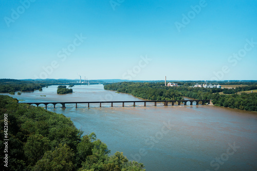 View of the Susquehanna River from Schulls Rock in York County, Pennsylvania © jonbilous