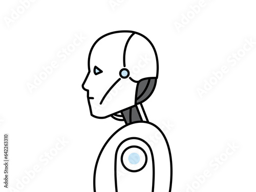 人型ロボット、アンドロイドのイラスト