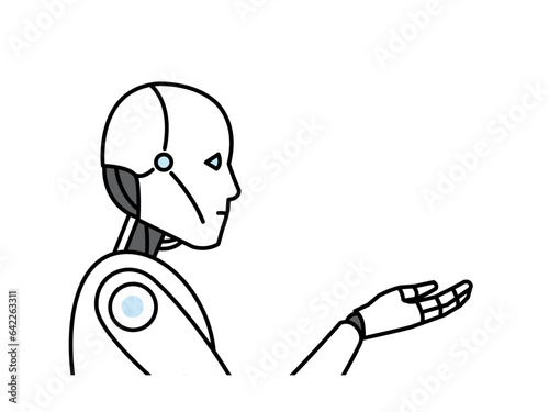 人型ロボット、アンドロイドのイラスト