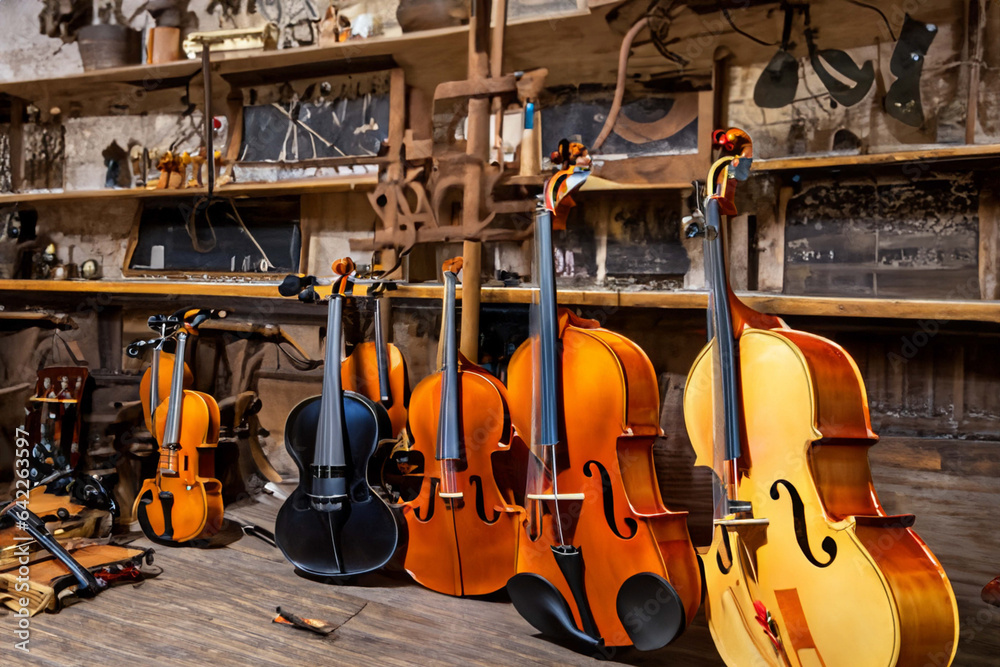 Naklejka premium In The Musical Workshop