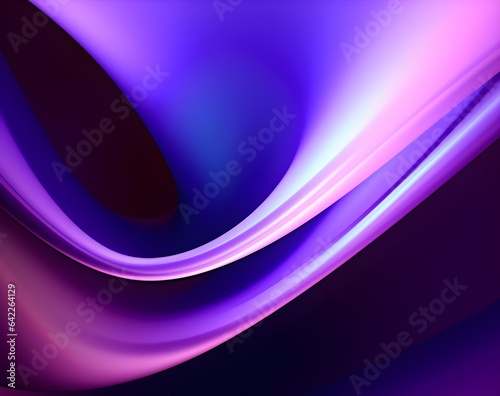 3d Render Of An Abstract Holographic Purple Sculpture