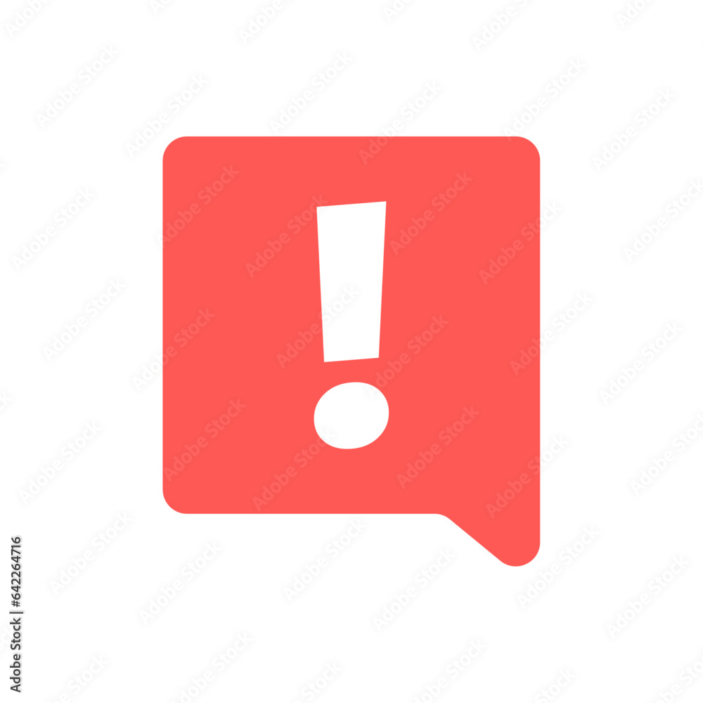 Vector exclamation mark icon isolated on white background Vector exclamation mark icon isolated on white background