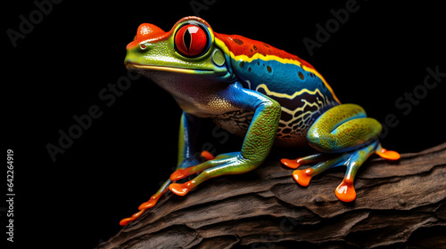 red eyed tree frog sitting on a leaf