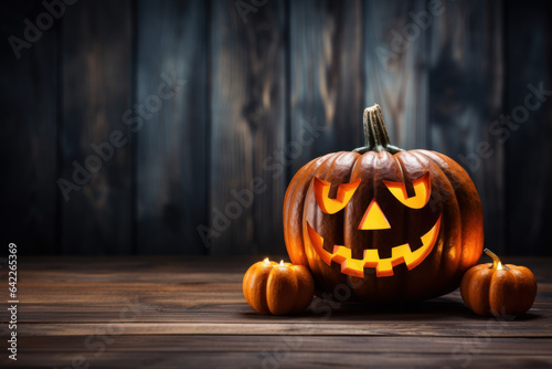 Halloween-Themed Background: Spooky Seasonal Delights. Generative AI
