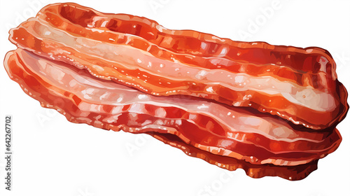 hand drawn cartoon gourmet bacon illustration
 photo