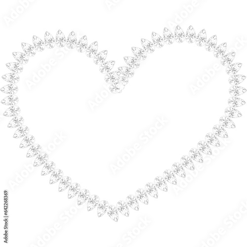 3d heart shaped diamond necklace y2k 
