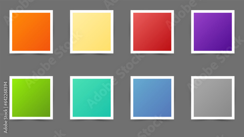 Color Frame layout isolated on gray background ,  Flat Modern design , Illustration Vector  EPS 10 © NARANAT STUDIO