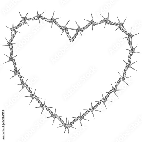3D Y2K Chain Heart 