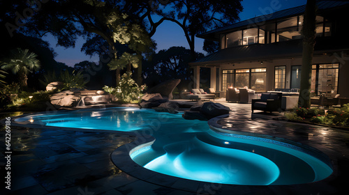 beautiful pool photos at night