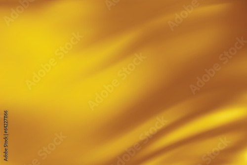 Close-up texture of dark yellow silk. Deep Yellow fabric smooth texture surface background. Yellow background, pattern, texture, template. 3D vector illustration.